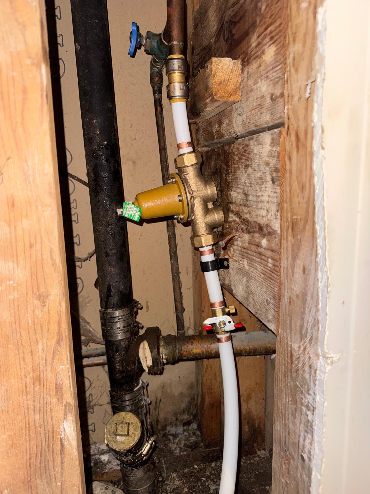 Water main section replacement